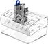 USB Flash Drive Holder Stand, Acrylic Storage Organizer for up to 12 USB Memory Sticks - Clear