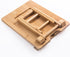 Bamboo Tablet Stand Holder, Adjustable Folding Wood iPad Stand with Chargeable Hole for Desk iPad Cooking Stand