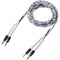 14AWG Speaker Wire Cable (15 Feet), Premium Heavy Duty Braided with Dual Gold Plated Banana Plug Tips