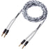 14AWG Speaker Wire Cable (15 Feet), Premium Heavy Duty Braided with Dual Gold Plated Banana Plug Tips