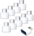 10 Pack USB to USB-C Adapter, USB Type-C Male to USB A Female for Flash Drives, Mouse, Keyboard, Game Controllers