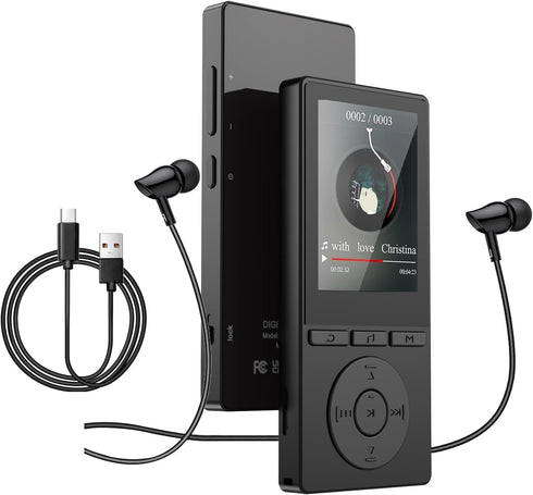 Aiandcc 64GB MP3 Player with Bluetooth 5.3, Music Player with HiFi Sound for