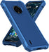 Nokia C200 Case, Blue 360 Full-Body Soft TPU Bumper with Tempered Glass Screen Protector