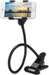 ZTON Metal-Enhanced Mobile Phone Holder, Lazy Bracket with Flexible Long Arms Clip Mount for iPhone, Black