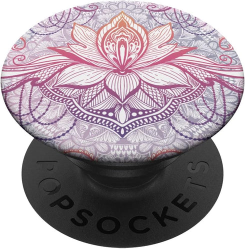 Lotus Flower PopSockets Standard PopGrip for Yoga Meditation - Pink Zen Namaste Gift Idea