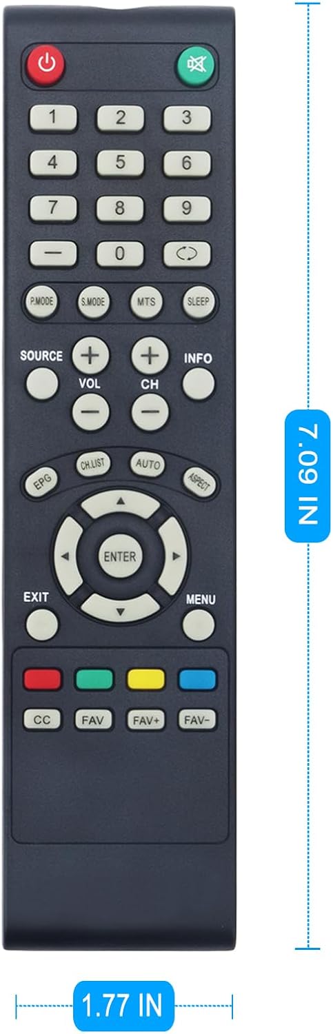 AIDITIYMI Remote Control Compatible with Proscan TV Models PLDED5068A-D, PLEDV3282A, PLED2243A-I, and More
