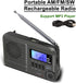 DBEIXIWEI 32GB MP3 Digital Tri-Band AM FM SW Radio Support USB Flash Drive & Micro SD Card Max Built-in Player & Clock