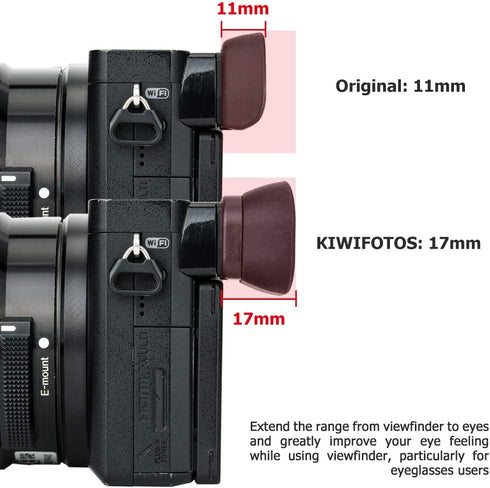 FDA-EP10 A6000 A6100 A6300 Kiwifotos Soft Long Viewfinder Eyecup Eye Cup Eyepiece for Sony Mirrorless Camera