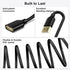 10ft Long USB Extension Cable - USB 2.0 Type A Male to Female with Gold-Plated Connector for Keyboard, Mouse