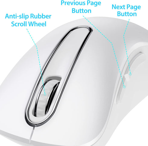 memzuoix 2.4G Wireless Mouse, 1200 DPI Computer Mouse with USB Receiver, Portable Cordless Mouse for Laptop, PC, 5