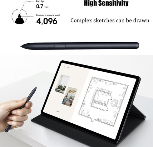 2 Pack Tab S7 S Pen Replacement Stylus Pen for Samsung Galaxy Tab S7/S7 Ultra/S7 Plus (Without Bluetooth)