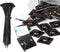 100 Sets Zip Tie Mounts and Zip Ties - Small Adhesive Cable Tie Mounts, 3/4in Black for Indoor Outdoor Use