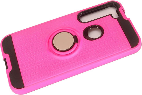 for Motorola Moto G Stylus XT2043, Moto G Power XT2041 (2020 Version) - Hybrid Phone Case w/Ring Stand - RS2 Hot Pink