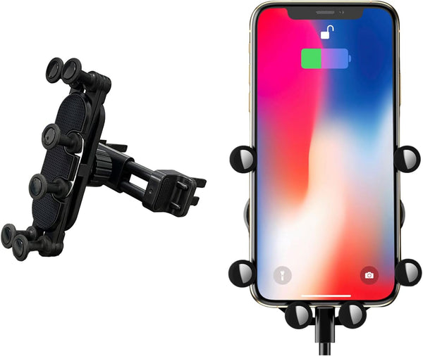 Sunvie Invisible Car Phone Holder, Rotatable Air Vent Cell Phone Mount with Gravity Bracket, Universal Anti-Shake