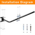 LFUTARI 32.8" Universal TV Antenna MountAdjustable Antenna Mounting PoleWeatherproof Mast PoleSteel J-Mount