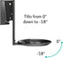 ynVISION.DESIGN Adjustable Wall Mount for Sonos ERA 100 Speaker, Black (2 Pack, 1 Box of 2 Mounts)