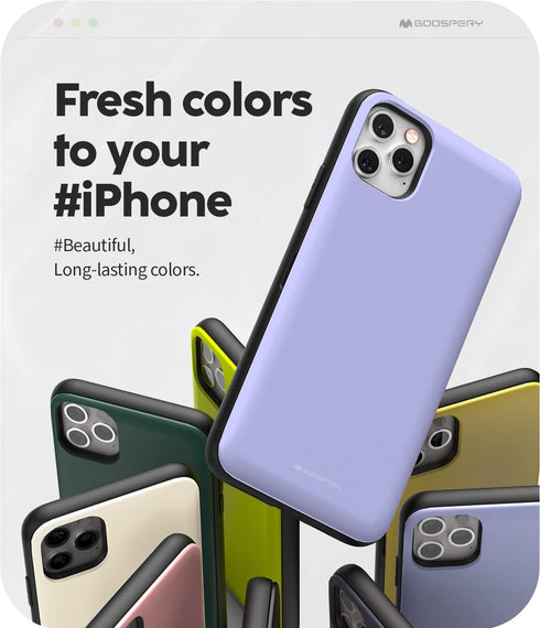 GOOSPERY Magnetic Door Bumper - Lilac Purple Compatible with iPhone 11 Pro Max, Wallet Case with Card Holder