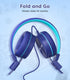 Kids Headphones, Toddler Headphones with Safe Volume Limiter 94dB, Wired School Headphones for Kids, Adjustable Design
