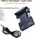 DTECH 3.5mm 1080P Directional HDMI to VGA Adapter with Audio Port (Laptop HDMI Source Output to VGA TV) for Old