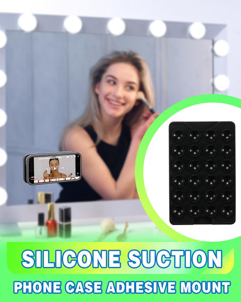 BIAJIYA Silicone Suction Phone Case, Anti-Slip Hands-Free Mobile Accessory Holder for Selfies and Tiktok Videos for All