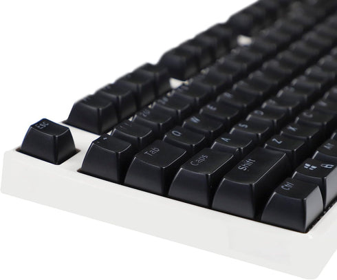 YMDK 104 Key SA Profile ANSI ISO Double Shot Keycaps for Standard MX 104 87 61 Keyboard (Black)