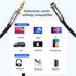 TRRS Headphone Extension Cable, 4 Pole 3.5mm Stereo Jack Male to Female Aux Extension Cable, 8FT