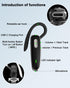 Headset V5.1, Bluetooth Wireless Hands-Free Earpiece with Noise Cancellation, Built-in Microphone for iPhone Android