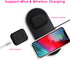 Jinstyles Wireless Charging Case Replacement for AirPods 1st & 2nd Generation, Black, with Bluetooth Sync Pairing Button