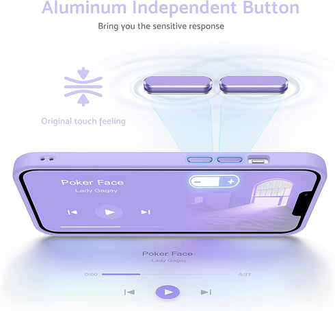 Anqrp Soft Silicone Slim Anti-Scratch Phone Case for iPhone 14 Plus, Support Wireless Charging, 6.7 inch, Purple