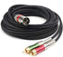 SiYear 15FT XLR Male to 2 x Phono RCA Plug Adapter Y Splitter Patch Cable, 1 XLR Male to Dual RCA