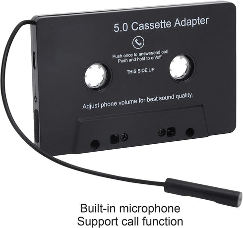 SUNGOOYUE Bluetooth Car Audio Cassette Adapter, ABS Plastic Bluetooth 5.0 Tape Player Aux Adapter for MP3 Player