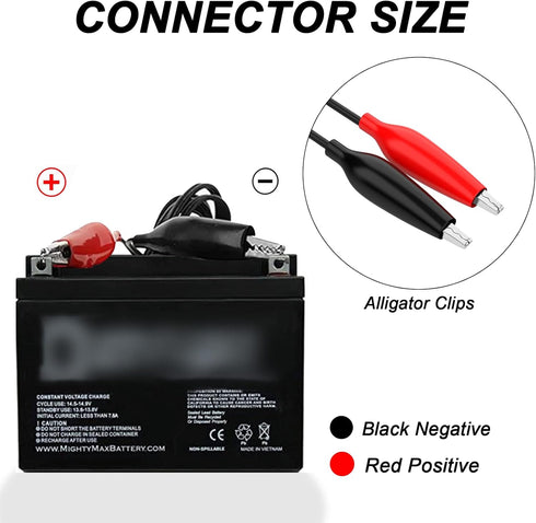 VHBW 6V 0.6A Battery Charger for Moultrie Battery Charger, Sealed Lead Acid Battery Charger with Red and Black Alligator Clips Power Adapter