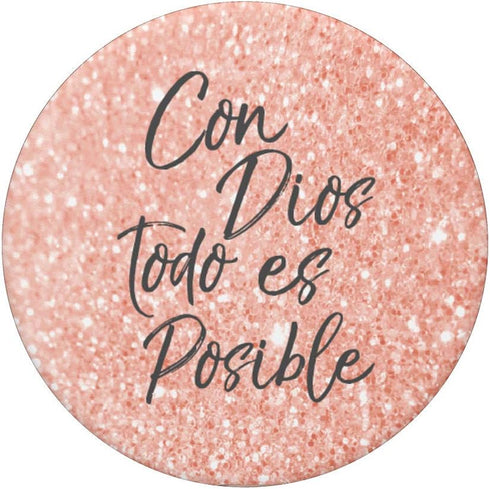 PopSockets Swappable PopGrip Con Dios Todo Es Posible Christian Woman Bible Spanish