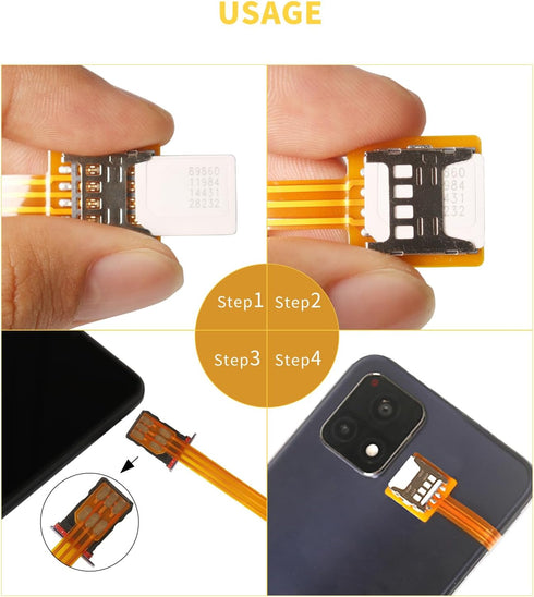 PinQiongZhe 3.9in/10cm2pcs Nano SIM to Micro SIM Card Extension Cable Cell Phone Card Slot Cable Adapter FPC Test Board