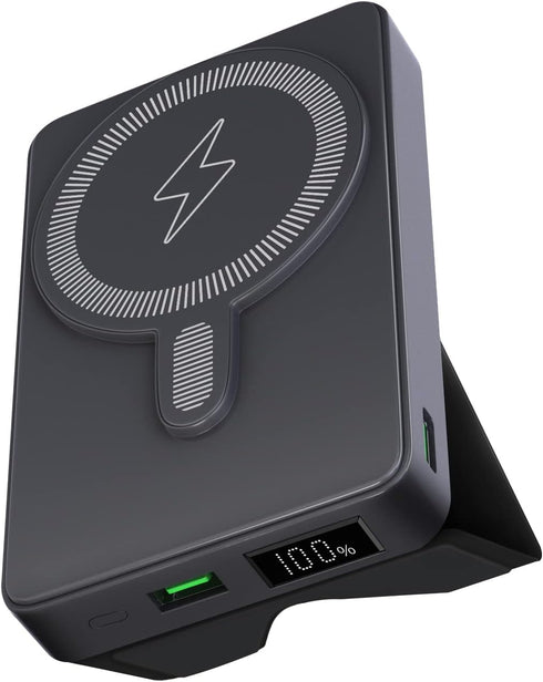 Sitong Magnetic Wireless Power Bank 10000mAh, Foldable Stand Compatible with MagSafe for iPhone 14/13/12 Series