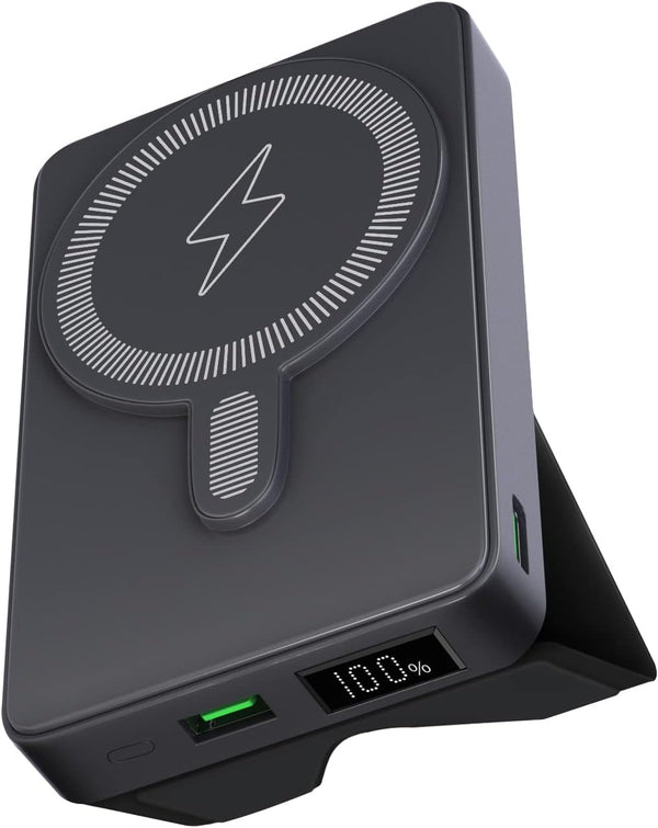 Sitong Magnetic Wireless Power Bank 10000mAh, Foldable Stand Compatible with MagSafe for iPhone 14/13/12 Series