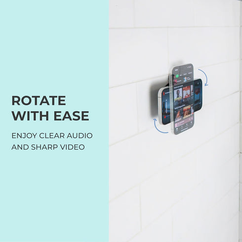 MagSafe Phone Holder Portable Mount, Reusable Stand for Shower, Mirror, Kitchen, Compatible with MagSafe, Adjustable