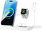 SMILE STATION Wireless Charging Station for Apple Devices: 3 in 1 Foldable Qi Compact