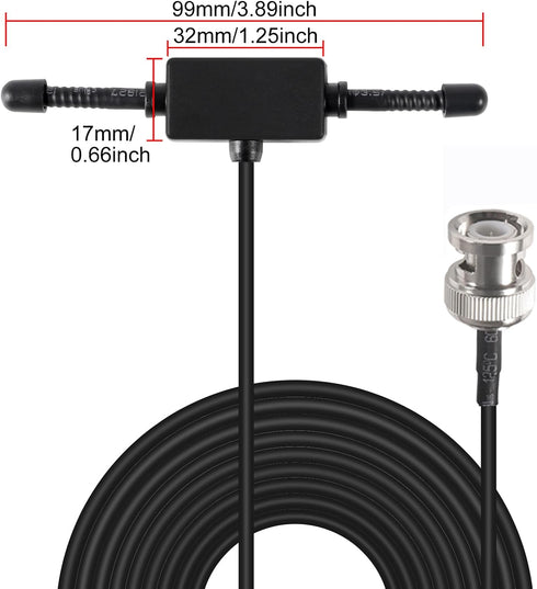 AEDIKO 20-1300MHz Police Radio Scanner Antenna Car Truck Adhesive Mount Ham Radio Mobile Scanner Antenna VHF UHF BNC