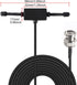 AEDIKO 20-1300MHz Police Radio Scanner Antenna Car Truck Adhesive Mount Ham Radio Mobile Scanner Antenna VHF UHF BNC