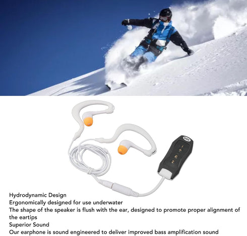 FOSA MP3 Swimming (8GB) Player, Music Player Portable, Premium Material, Hydrodynamic Design, Excellent Sound