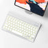 OMOTON Bluetooth Keyboard, Wireless Rechargeable Keyboard for iPad with Illuminated LED - White