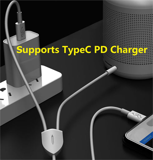 USB C to 3.5mm Audio Cable with PD Charging, 2 in 1 Design Supports Charge and Play Audio Simultaneously, Works with iPhone 15 Series iPad Pro and Many Other USB C Devices (4ft)