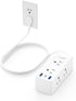 Short Extension Cord 1ft - Olcorife Flat Plug Power Strip with 6 Outlets and 3 USB Ports (1 USB C), Small Outlet