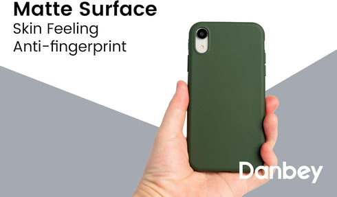 iPhone XR Case, Matte Shockproof Drop Protection, Slim Minimalist Cover, Forest Green, 6.1 Inches - Dark Green