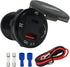 83W USB C Car Charger, 18W QC3.0 and 65W USB C Port, 12V Socket with Button Switch Smart Voltmeter for Car Golf Cart