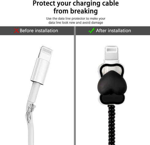 Compatible iPhone 18W/20W USB-C Charger Cover, Clear Lovely 3D Love Heart with Waves Design Soft Charger Protector for