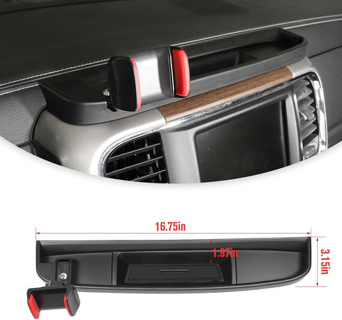 Jimen Cell Phone Holder Mount Dashboard Tray Compatible with Dodge Ram 2012-2017