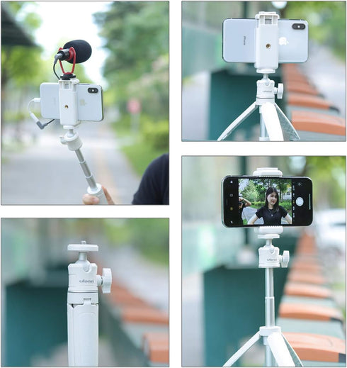 ULANZI Mini Selfie Stick Tripod, Extension Pole Tripod Stand Handle Grip for iPhone 13 Pro Max, Samsung, Google, Canon,