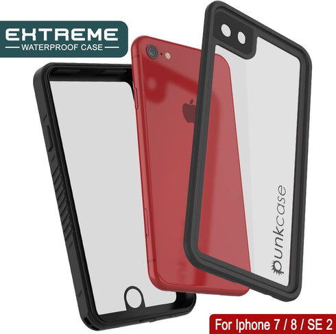 Punkcase Waterproof Case for iPhone 7, Extreme Series Slim Fit, IP68 Certified, Shockproof Armor Cover with Built-in